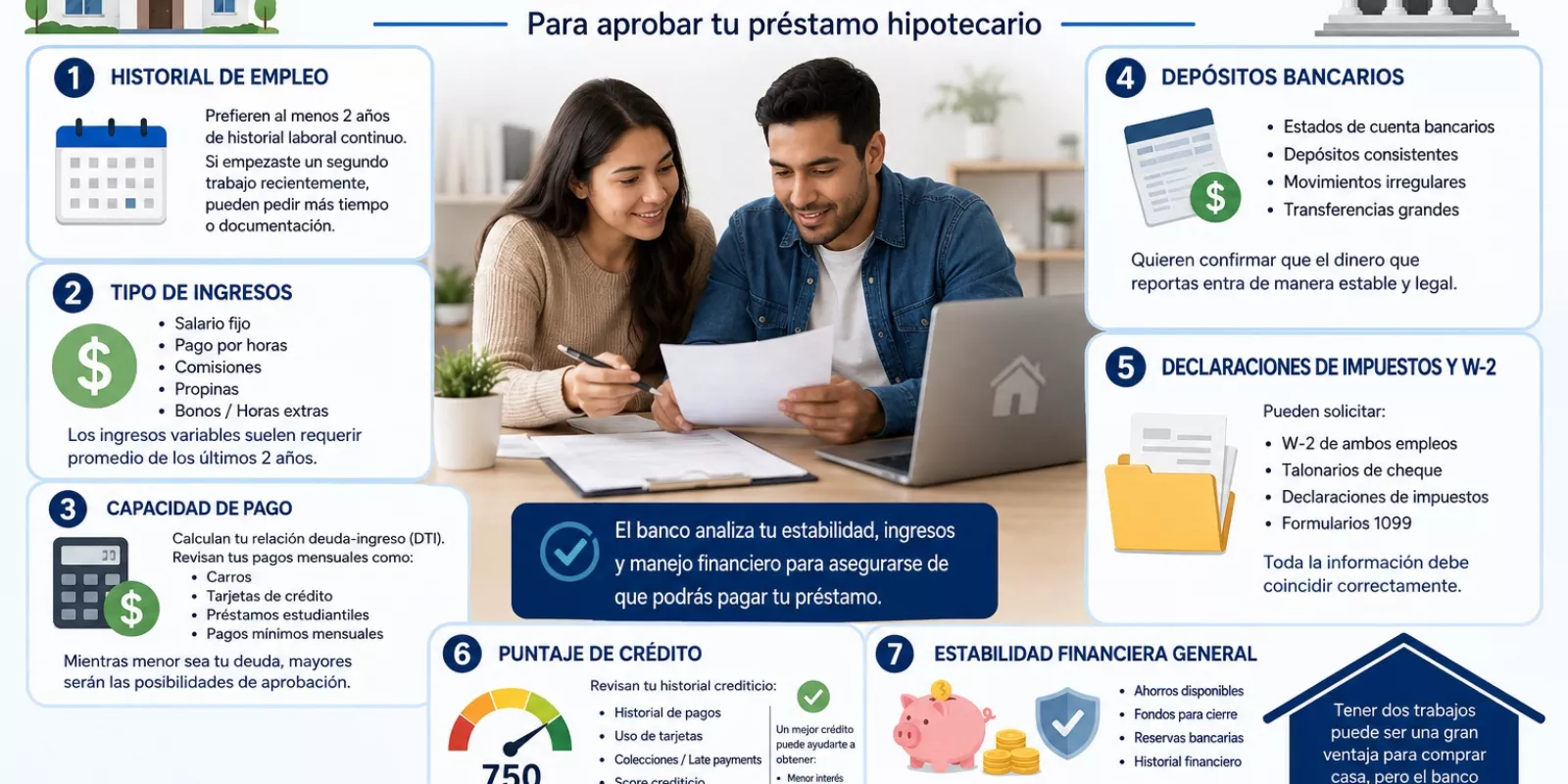 Que revisa el banco cuando tienes dos trabajos?